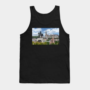 St. Matthias and Fishermen's Bastion and Statue of Count Gyula Andrassy in Budapest, Hungary Tank Top